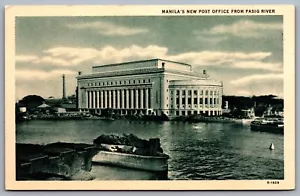 Postcard Manila Philippines c1940s New Post Office Plaza Lawton - Bild 1 von 2