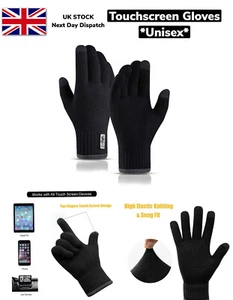 Winter Thermal Gloves Extra Warm Touch Screen Knitted Gloves Working Skiing UK - Picture 1 of 15
