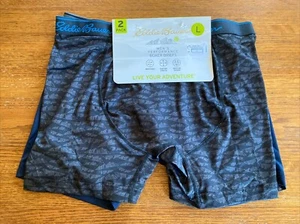 New (2) Pack EDDIE BAUER Men's Performance Breathable Boxer Briefs - Size L - Picture 1 of 6