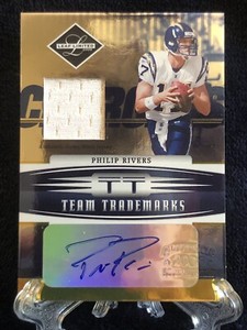 2006 DONRUSS PLAYOFF PHILIP RIVERS GAME USED PATCH AUTO /40 SSP HOF?