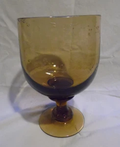 LBC C1 COUPE SUR PIED VERRE CRISTAL SOUFFLE TRES BULLE VERRERIE BIOT ANNEE 60/70 - Picture 1 of 6