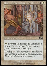 Magic the Gathering MTG Rune of Protection: White (41) Urza's Saga   LP