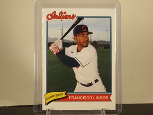 2020 TOPPS X SUPER 70s SPORTS BASE CARD CLEVELAND INDIANS FRANCISCO LINDOR #72