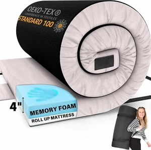 Matrix Comfort-Cell Memory Foam Camping Mattress Pad, Portable 80" x 60" x 4" - Picture 1 of 9