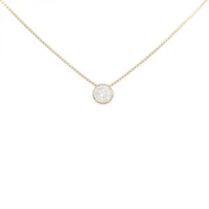 Authentic K18PG Solitaire Diamond Necklace 0.361CT #260-006-805-3840 - Picture 1 of 6