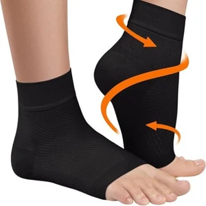 Ankle Compression Sleeve 20-30mmhg Swelling Plantar Fasciitis Sprains Kemford - Picture 1 of 6