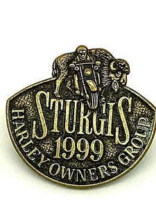 Harley Owners Group HOG Sturgis 1999 Motocicleta Vintage Sombrero Chaleco Prendedor - Imagen 1 de 7