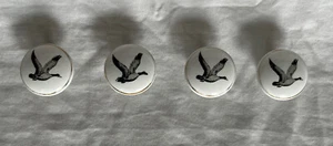 Vintage Ceramic Or Porcelain Flying Goose Knobs/Pulls (4) - Picture 1 of 3