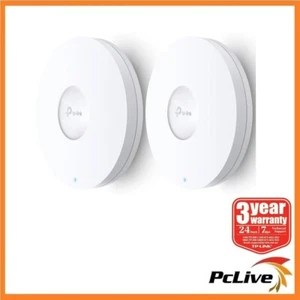 TP-Link EAP620 HD 2 Pack AX1800 Dual Band Ceiling Mount Access Point POE+ - Picture 1 of 5