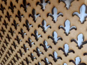 Griglia in legno spessore 6 mm pannello decorativo mdf per coperture radiatore, motivo FDL - Foto 1 di 12