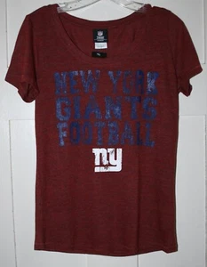 NFL Team Apparel New York Giants Football Women's T-Shirt Red Size Medium - Picture 1 of 4