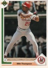 1991 Upper Deck Baseball #309 Milt Thompson St. Louis Cardinals 