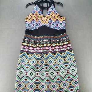 Vestido de verano City Chic para mujer diamante multicolor talla pequeña - Imagen 1 de 24