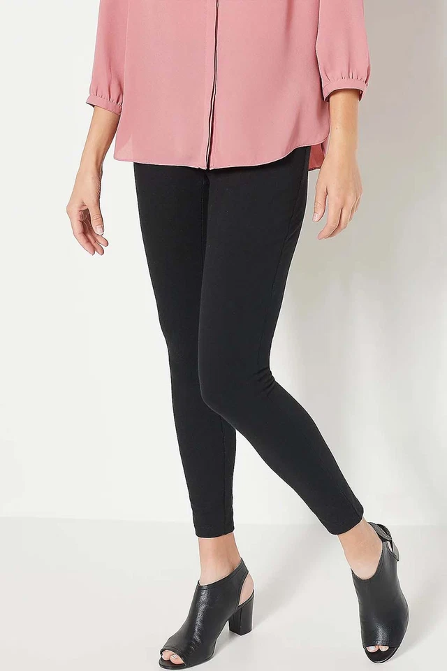 Mujeres con Control Petite Control Abdomen LISTES Y ELEGANTES Leggings Negros Foto 1 de 1