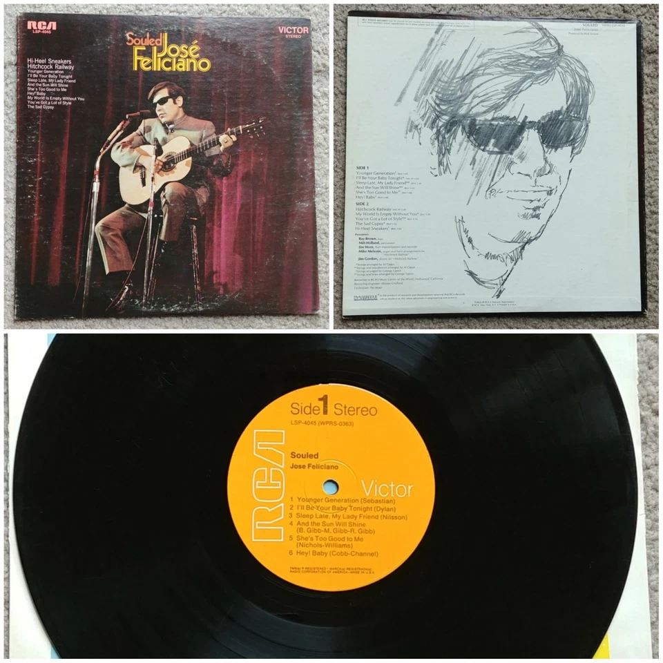 JOSE FELICIANO Souled LP Vinyl Record 12" LATIN POP ROCK RCA Records 1968 Stereo - Image 1 of 1