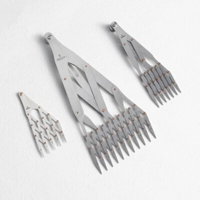 Leather Craft Expanding Sewing Gauge Stainless Steel Equal Space Dividers Rulers - Image 1 of 4