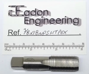 3/8" x 18TPI NPS (National Pipe Straight) Tap or Tap Set, HSS. By top brands. - Picture 1 of 2