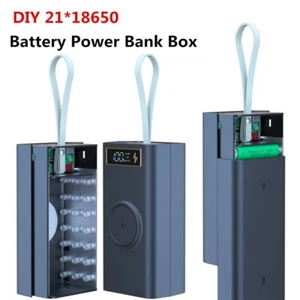 DIY Detachable 21x18650 Battery Case LCD Display Power Bank Shell Charger Box - Picture 1 of 13