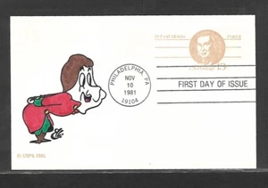 USA 1981 HAND PAINTED ROBERT MORRIS RICHARD ELLIS ANIMATED FDC + CACHET - Picture 1 of 1