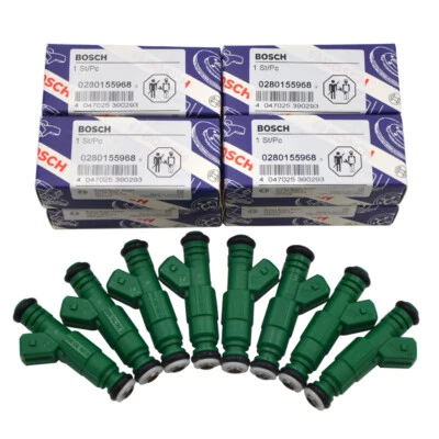 8 piezas inyectores de combustible OEM Bosch 0280155968 para 42 lb LS1 LT1 Chevy Ford Mustang Foto 1 de 4