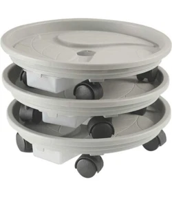 3Pcs 13Inch Plant Caddy with Built-In Water Container and 4 Wheels Garden Roll - Picture 1 of 8