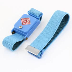 En nylon bleu extensible bracelet antistatique dragonne sans fil - Photo 1 sur 1