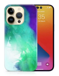 CASE COVER FOR APPLE IPHONE|PURPLE GREEN WATERCOLOR 71 - Picture 1 of 44