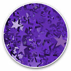 2 x Vinyl Stickers 20cm - 3D Purple Stars Celebration Cool Gift #12990