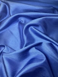 1 mtr royal blue satin back polyester raw silk fabric 58” wide (147cm) - Picture 1 of 3