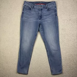 White House Black Market Size 14 The Skinny Ankle High-rise Jeans Blue Stretch - Picture 1 of 18