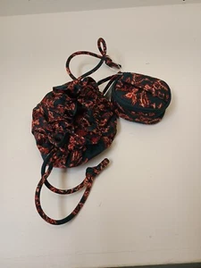 Vera Bradley Drawstring Jewelry Bag & Mini Zip Case In Victorian Vines - Picture 1 of 4