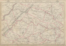 US CIVIL WAR Seat of War in Virginia sheet 3 Richmond Lynchburg. WELLER 1863 map