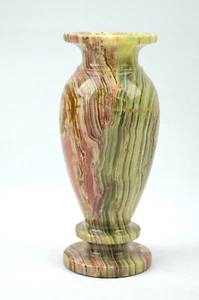 Pasa Raya PasaRaya Small Heavy Art Vase 5.75" Beautiful Brown and Green Veining - Picture 1 of 12
