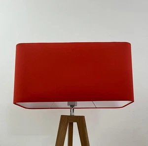 Lampenschirm gebrannt orange Baumwolle abgerundet rechteckig Lampenschirm - Bild 1 von 19