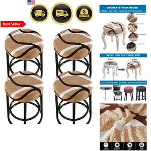 Bar Stool Covers Round Stretch Washable 13-20 Inch Pack of 4 - Picture 1 of 9