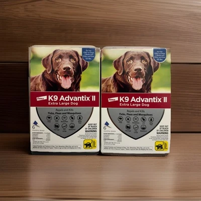 K9 Advantix II 6 Pack Flea Tick Prevention for XL Dogs Over 55 lbs EXP 2028 - Image 1 of 2