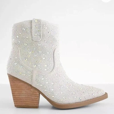 Botines occidentales Madden Girl JOLENE punta de estrás brillantes talla 6 Foto 1 de 4
