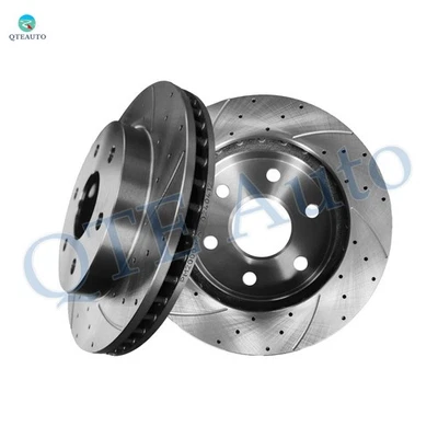 Front 305mm Drilled Slotted Brake Disc Rotors For 2007 GMC Sierra 1500 Classic - Image 1 of 4