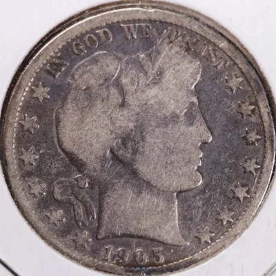 1905 Barber Half Dollar, Very Good Circulated Coin, Store #H905.01 - Image 1 of 2