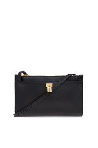 BALMAIN Black Grained Leather Shoulder Bag New & Authentic - Picture 1 of 5