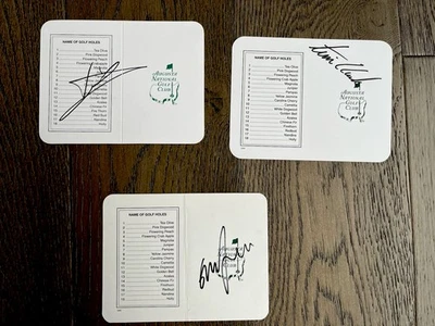 Tarjeta de puntuación firmada por Luke Donald, Graeme McDowell, Tim Clark Masters 2025 Ryder Cup Foto 1 de 4