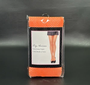 Netzstrumpfhose orange Einheitsgröße Halloween Kostüm Cosplay Rave Accessoire - Bild 1 von 7