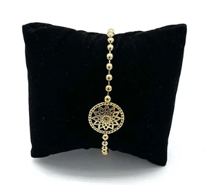 Modeschmuck Armband, Traumfänger, vergoldet, 22 cm lang, 3 mm breit. - Bild 1 von 2