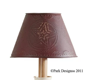 Star Punch Tin Shade - 10" - Cranberry/Red - Picture 1 of 1