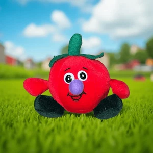 Vintage 1997 Limited Edition Veggie Friend Seedies Ripe Tomato 3" Plush Beanie - Picture 1 of 5