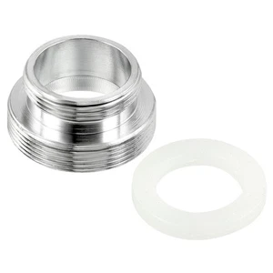 M28 zu M22 Außengewinde Wasserhahn Adapter verchromt Belüfter Anschluss Silber - Bild 1 von 4
