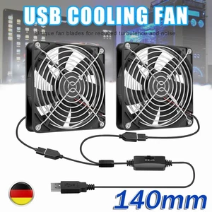 Wentylator USB 140mm Wentylator obudowy PC Wentylator Wentylator komputera Laptop Router Chłodnica - Zdjęcie 1 z 15