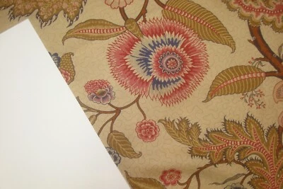 17 Yds Schumacher Fabric Sinhala Pomegranate Linen Print for Pillows 30" wide - Image 1 of 4