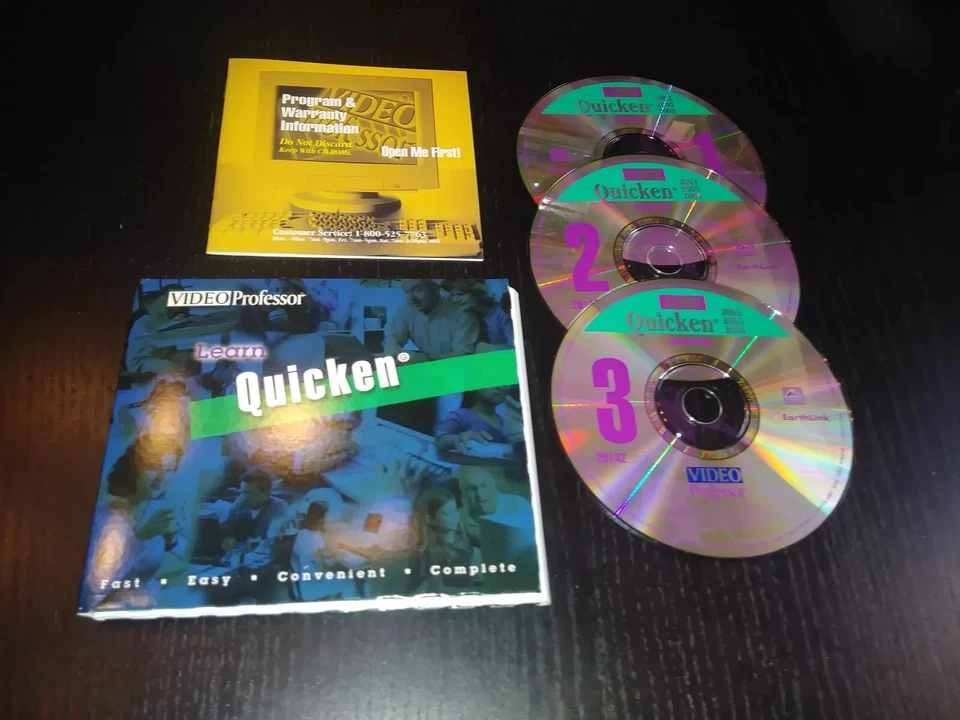 VIDEO PROFESSOR Learn Quicken 3-CD Lessons Set - 2004 - Image 1 of 1