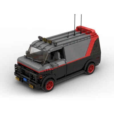 Car Van Model with Interior Building Blocks Toys Vehicle MOC Bricks Collection - Image 1 of 4